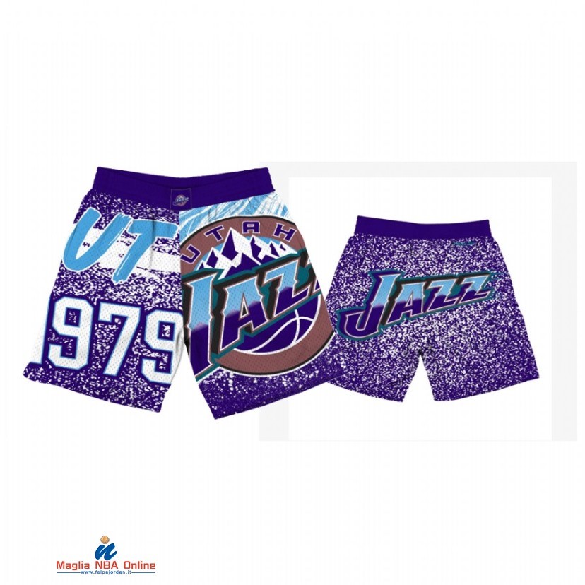 Pantaloni Basket Utah Jazz Porpora Throwback 2021