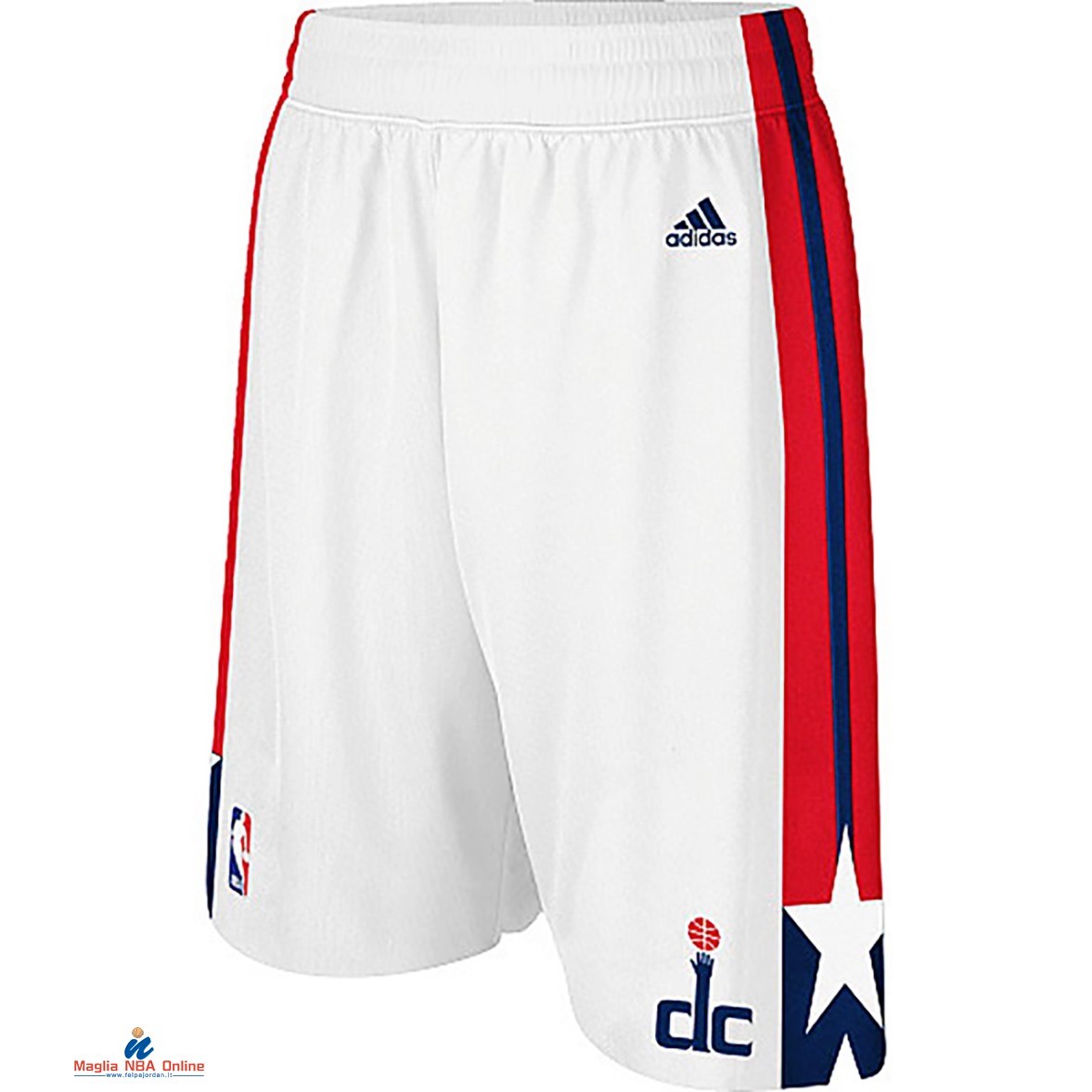Pantaloni Basket Washington Wizards Bianco 2021