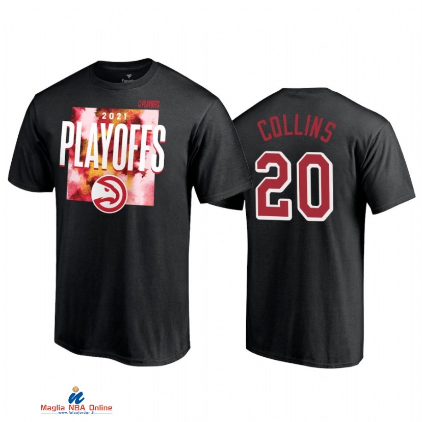 T-Shirt Atlanta Hawks NO.20 John Collins Nero 2021
