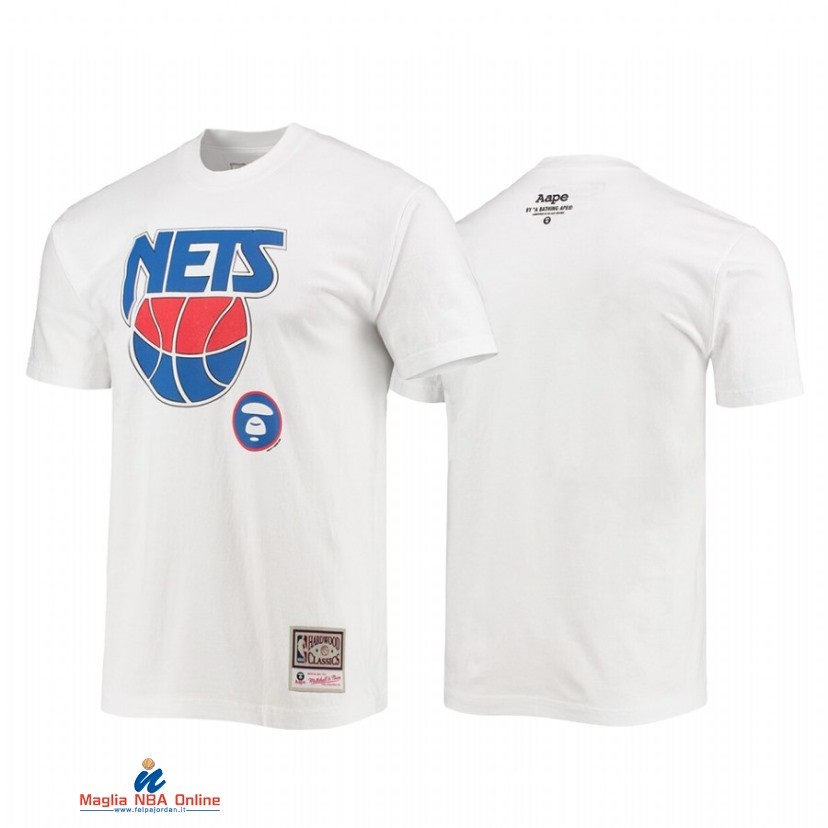 T-Shirt Brooklyn Nets Bianco 2021