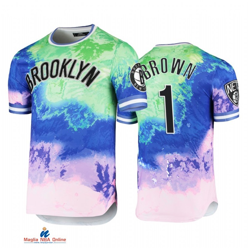 T-Shirt Brooklyn Nets NO.1 Bruce Brown Rosa 2021