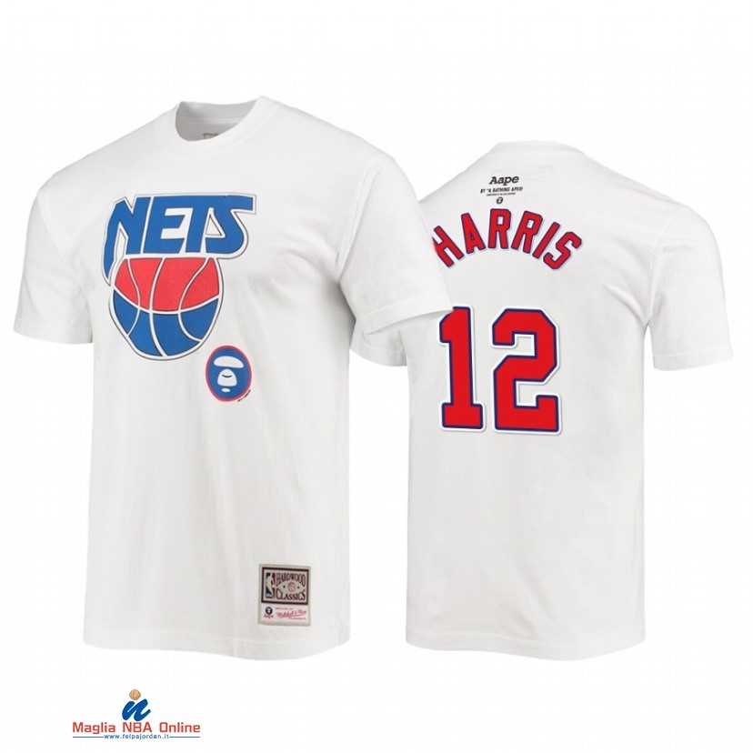 T-Shirt Brooklyn Nets NO.12 Joe Harris Bianco 2021