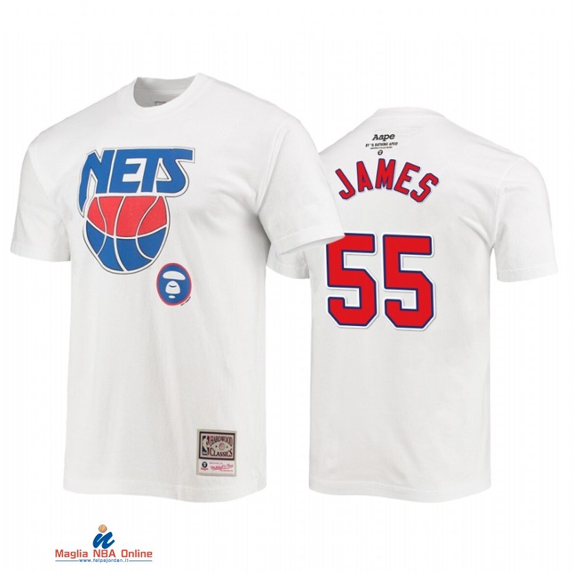 T-Shirt Brooklyn Nets NO.55 Mike James Bianco 2021