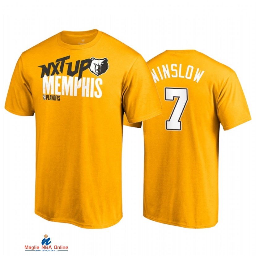 T-Shirt Memphis Grizzlies NO.7 Justise Winslow Oro 2021
