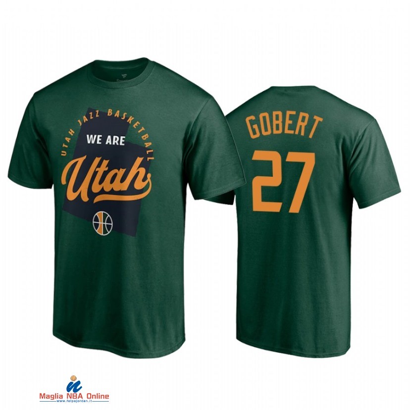 T-Shirt Utah Jazz NO.27 Rudy Gobert Verde 2021