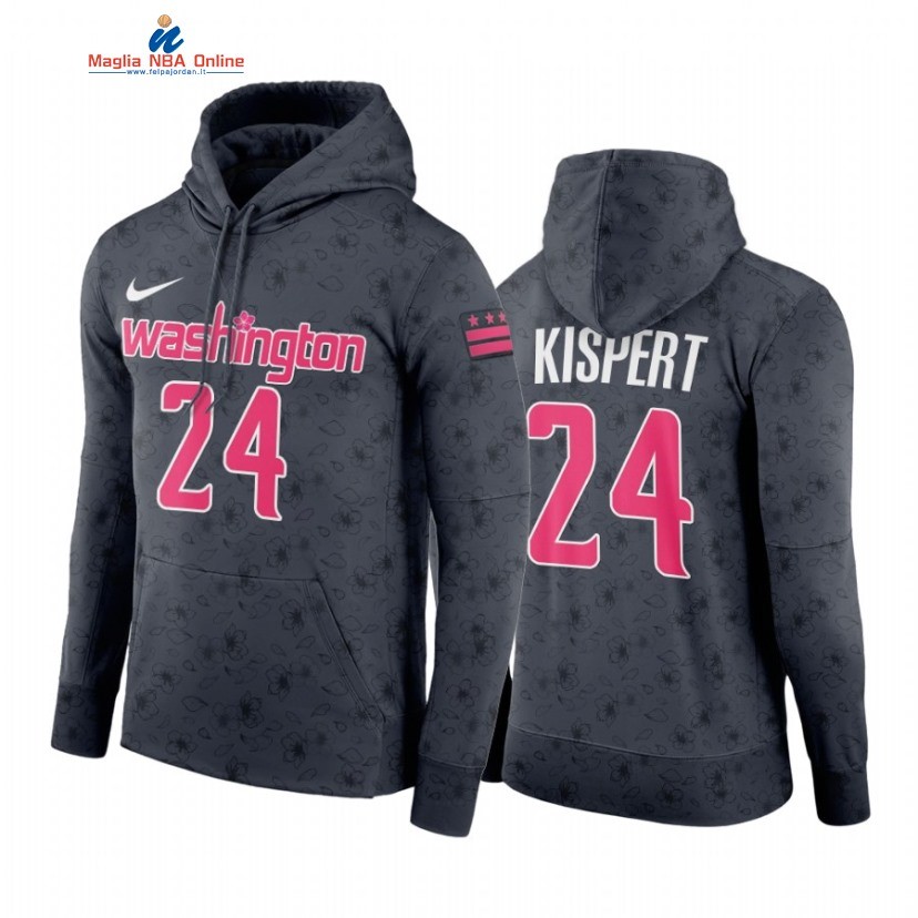 Felpe Con Cappuccio NBA Washington Wizards #24 Corey Kispert Nero 2022 Acquista