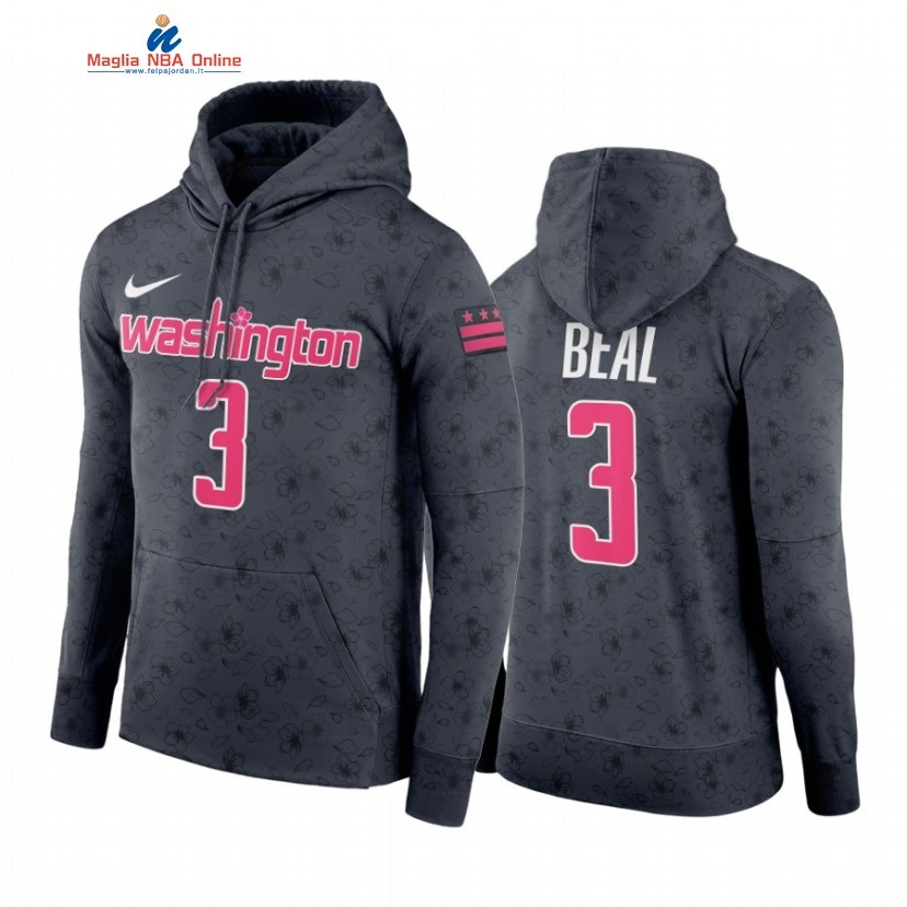 Felpe Con Cappuccio NBA Washington Wizards #3 Bradley Beal Nero 2022 Acquista