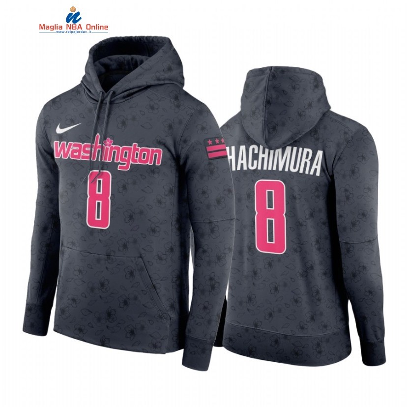 Felpe Con Cappuccio NBA Washington Wizards #8 Rui Hachimura Nero 2022 Acquista