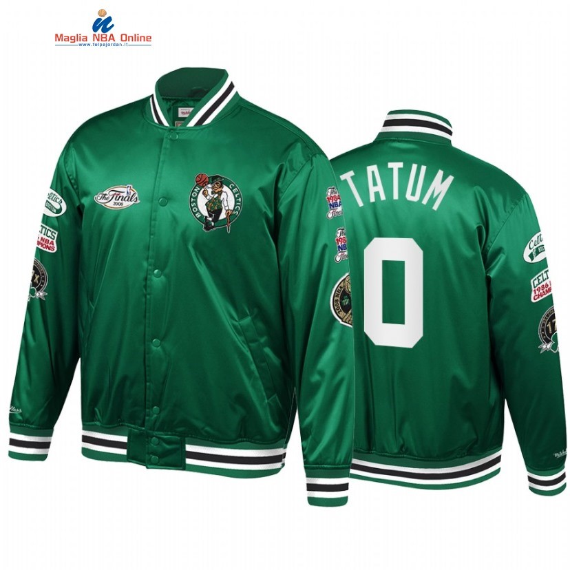 Giacca NBA Boston Celtics #0 Jayson Tatum Verde Throwback 2022 Acquista