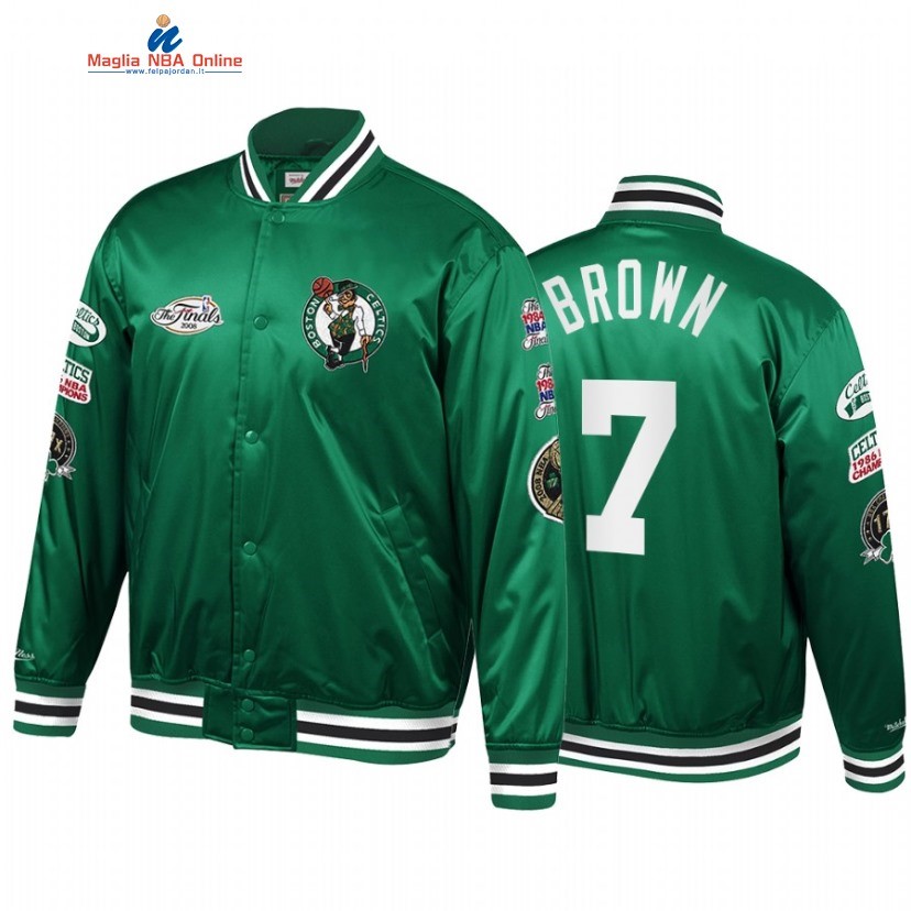 Giacca NBA Boston Celtics #7 Jaylen Brown Verde Throwback 2022 Acquista