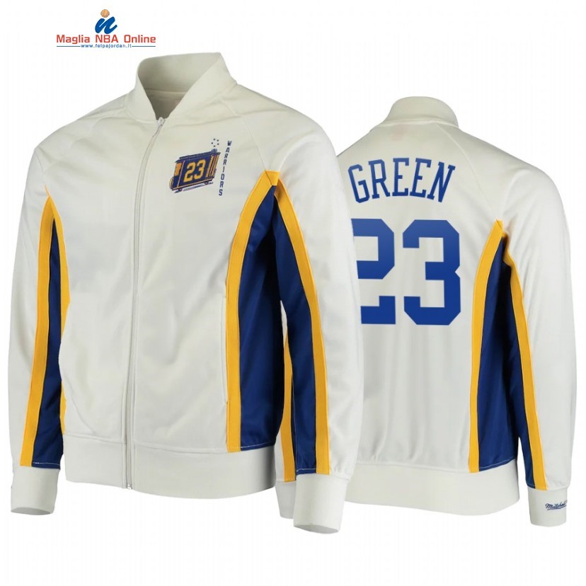 Giacca NBA Golden State Warriors #23 Draymond Green Bianco Throwback 2022 Acquista