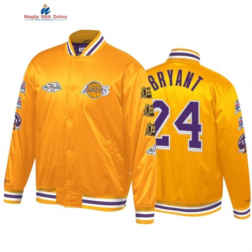 Giacca NBA Los Angeles Lakers #24 Kobe Bryant Oro Throwback 2022-23 Acquista