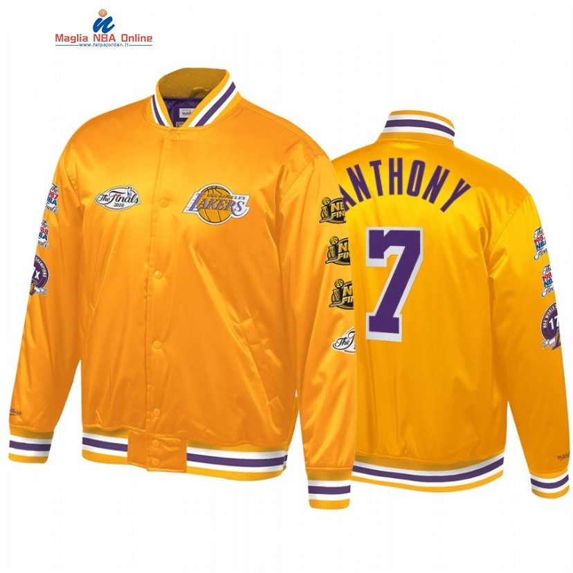 Giacca NBA Los Angeles Lakers #7 Carmelo Anthony Oro Throwback 2022-23 Acquista