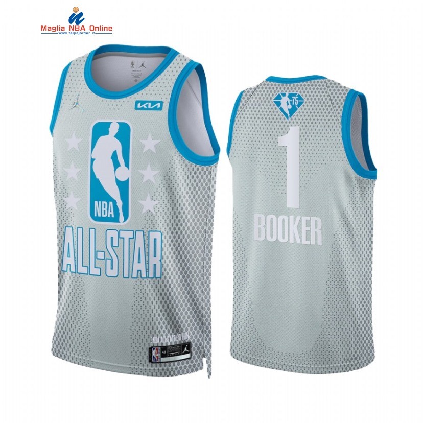 Maglia NBA 2022 All Star #1 Devin Booker Grigio Acquista