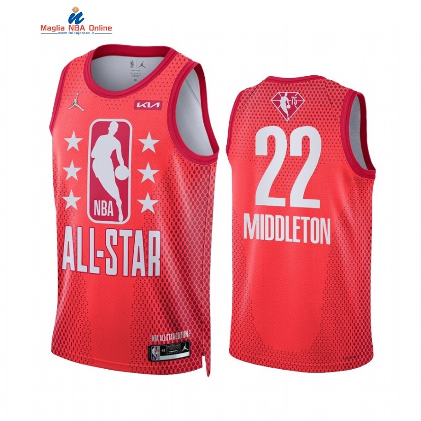 Maglia NBA 2022 All Star #22 Khris Middleton Rosso Acquista
