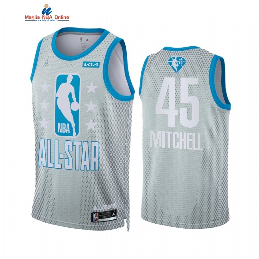 Maglia NBA 2022 All Star #45 Donovan Mitchell Grigio Acquista