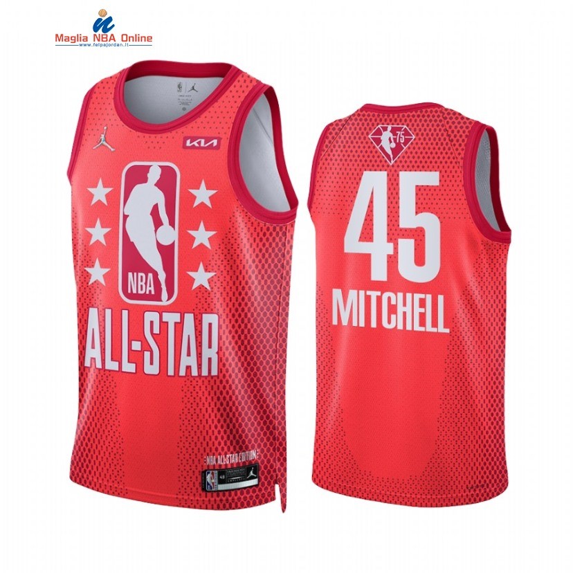 Maglia NBA 2022 All Star #45 Jazz Donovan Mitchell Maroon Acquista