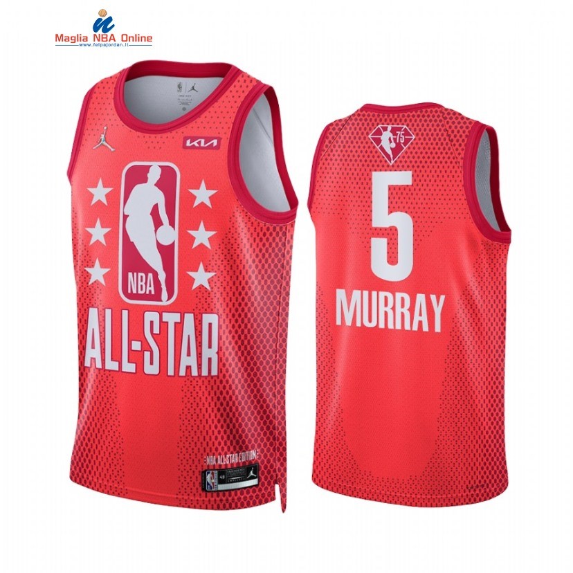 Maglia NBA 2022 All Star #5 Dejounte Murray Rosso Acquista