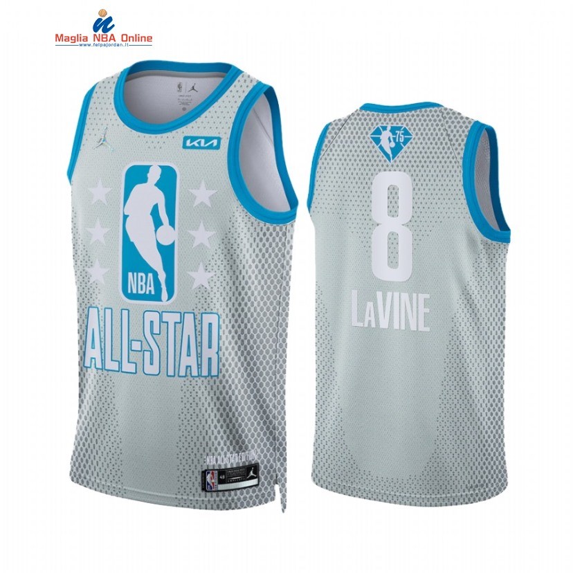 Maglia NBA 2022 All Star #8 Bulls Zach LaVine Gray Acquista