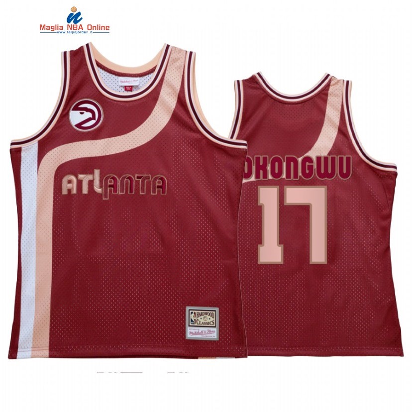 Maglia NBA Atlanta Hawks #17 Onyeka Okongwu Rosso Hardwood Classics 2022 Acquista