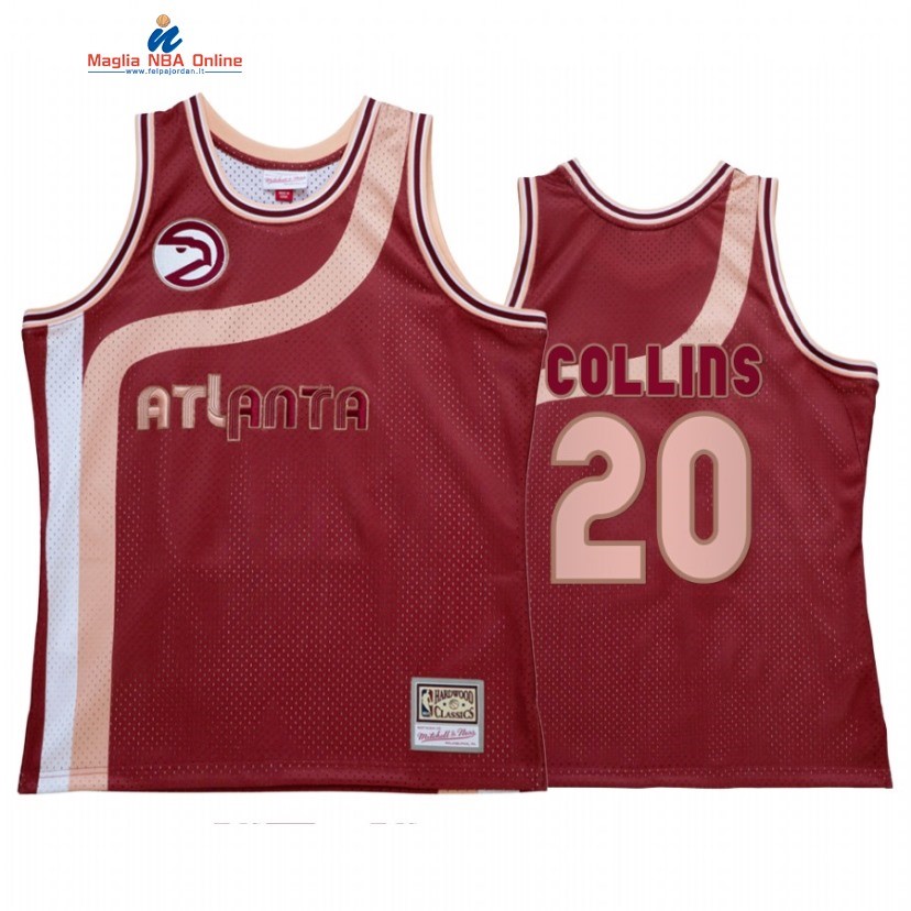 Maglia NBA Atlanta Hawks #20 John Collins Rosso Hardwood Classics 2022 Acquista