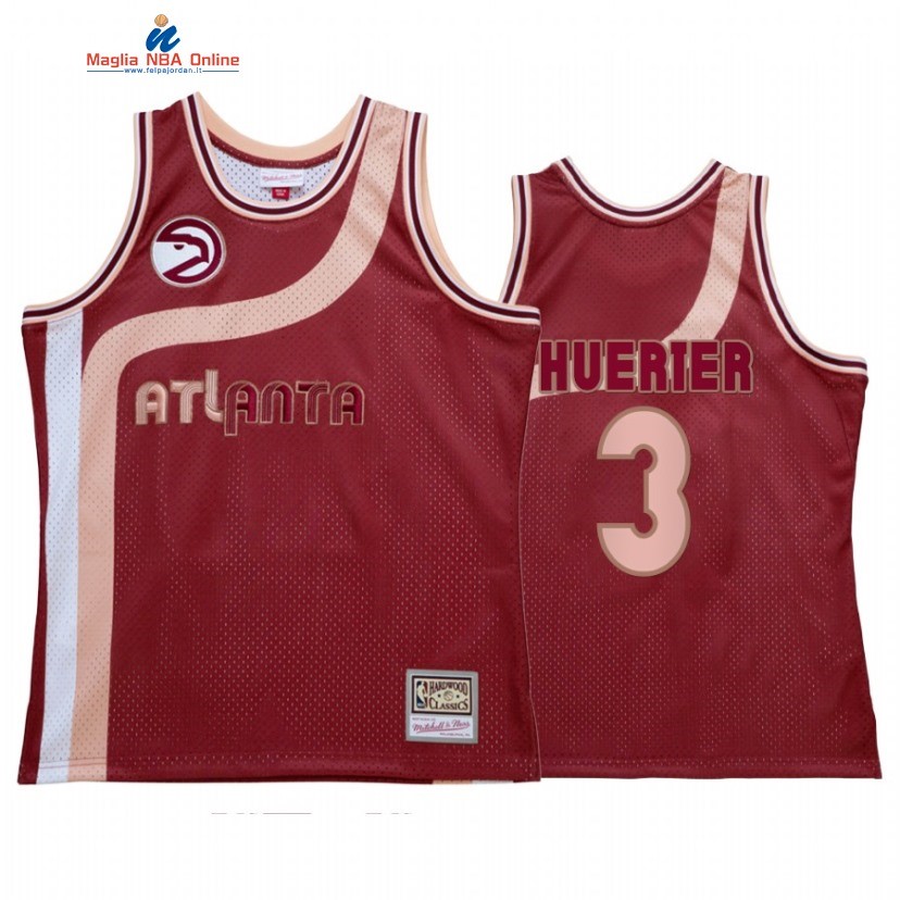 Maglia NBA Atlanta Hawks #3 Kevin Huerter Rosso Hardwood Classics 2022 Acquista