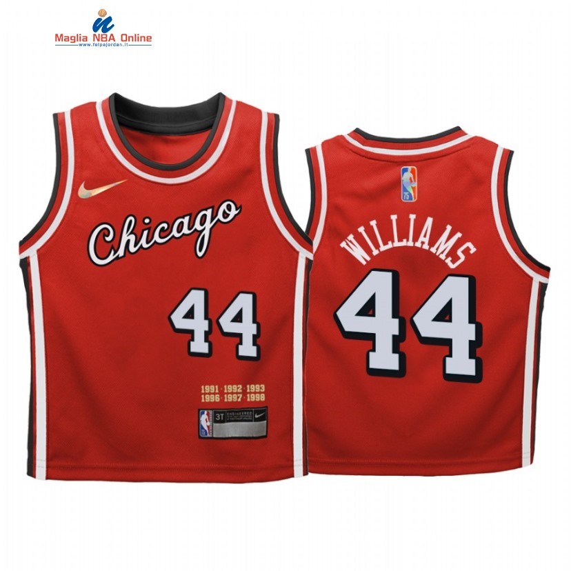 Maglia NBA Bambino Chicago Bulls #44 Patrick Williams Rosso Città 2021-22 Acquista