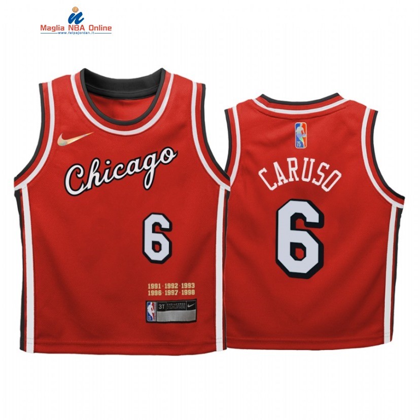 Maglia NBA Bambino Chicago Bulls #6 Alex Caruso Rosso Città 2021-22 Acquista