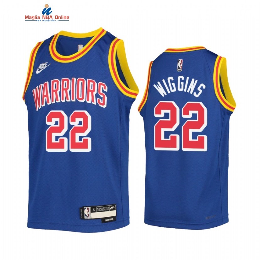 Maglia NBA Bambino Golden State Warriors #22 Andrew Wiggins 75th Reale Classic 2022-23 Acquista