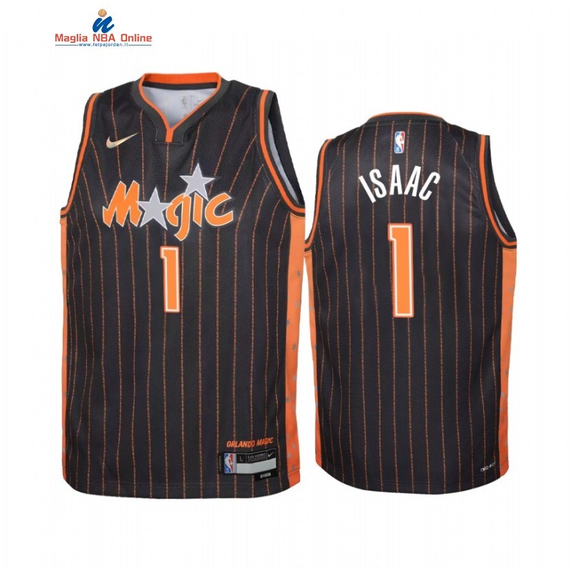 Maglia NBA Bambino Orlando Magic #1 Jonathan Isaac Nero Città 2022-23 Acquista