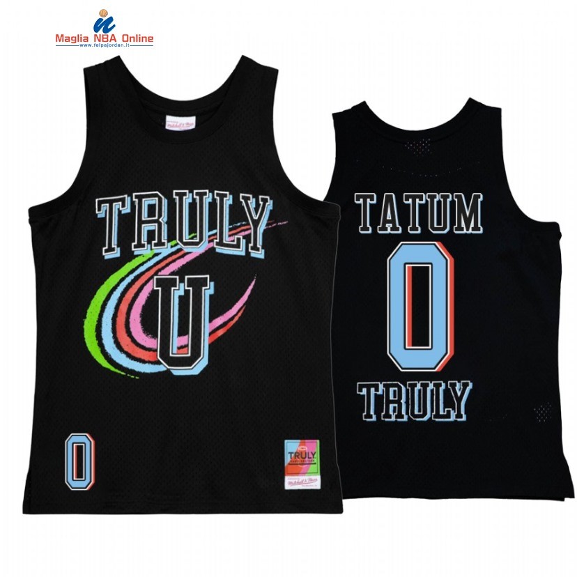 Maglia NBA Boston Celtics #0 Jayson Tatum X Mitchell Ness Nero Hardwood Classics 2022 Acquista