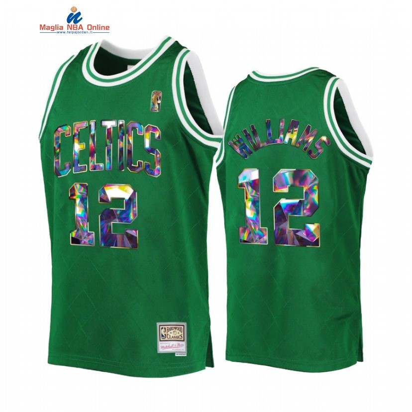 Maglia NBA Boston Celtics #12 Grant Williams 75th Anniversario Verde Throwback 2022 Acquista