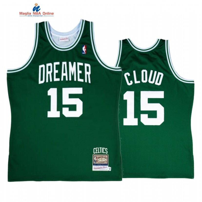 Maglia NBA Boston Celtics #15 Cloud J.Cole Verde Throwback 2022 Acquista