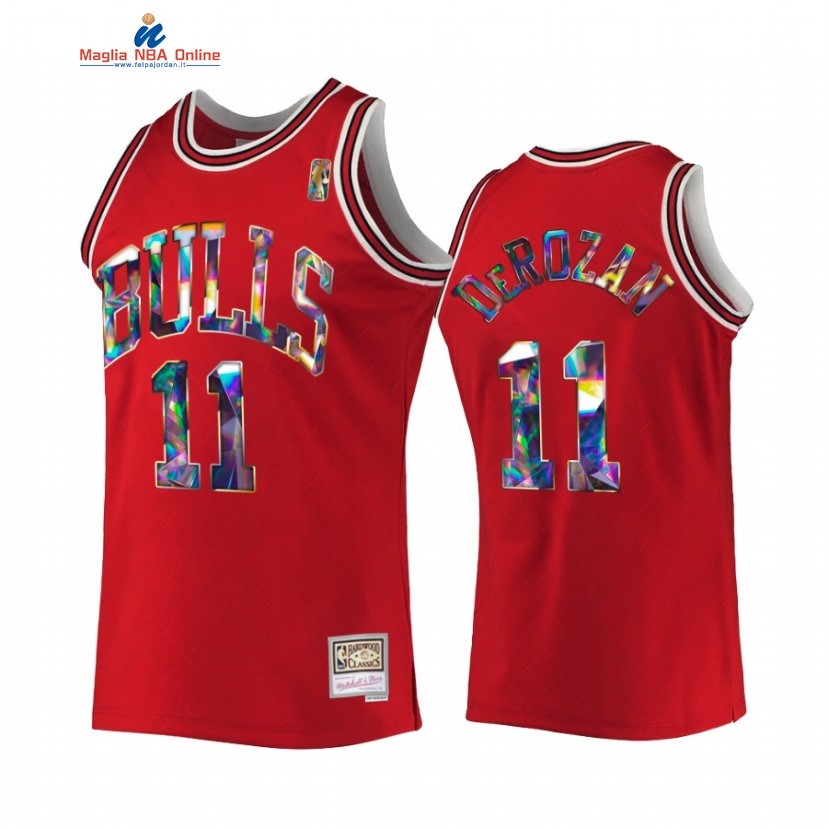 Maglia NBA Chicago Bulls #11 DeMar DeRozan 75th Diamante Rosso Hardwood Classics 2022-23 Acquista