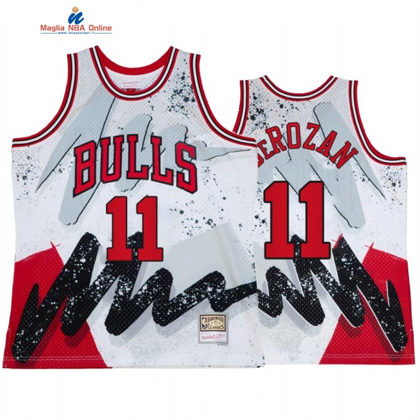 Maglia NBA Chicago Bulls #11 DeMar DeRozan Bianco Throwback 2022 Acquista