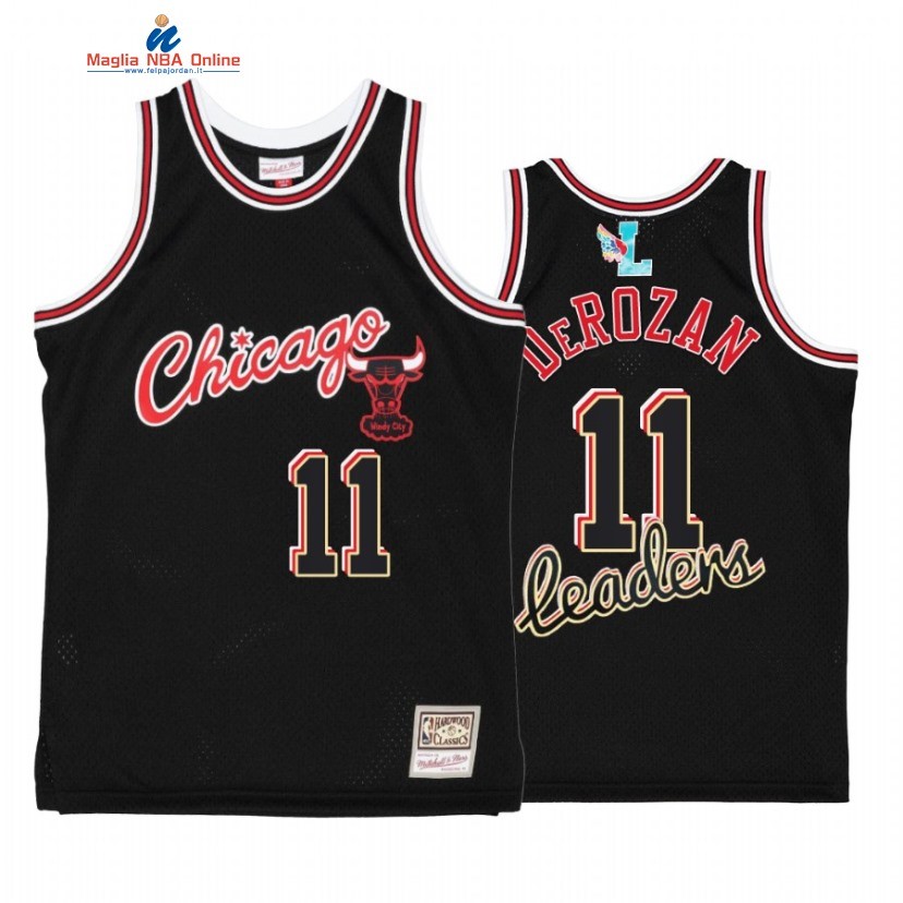 Maglia NBA Chicago Bulls #11 DeMar DeRozan Nero Hardwood Classics 2022 Acquista