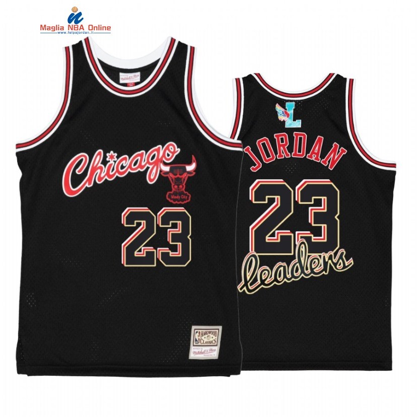 Maglia NBA Chicago Bulls #23 Michael Jordan Nero Hardwood Classics 2022 Acquista