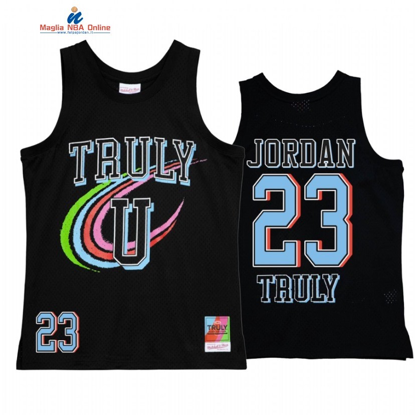 Maglia NBA Chicago Bulls #23 Michael Jordan X Mitchell Ness Nero Hardwood Classics 2022 Acquista