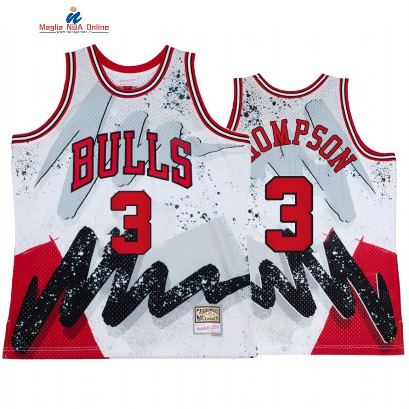 Maglia NBA Chicago Bulls #3 Tristan Thompson Bianco Throwback 2022 Acquista