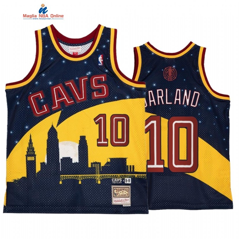 Maglia NBA Cleveland Cavaliers #10 Darius Garland X BR Remix Oro Blu Hardwood Classics Acquista