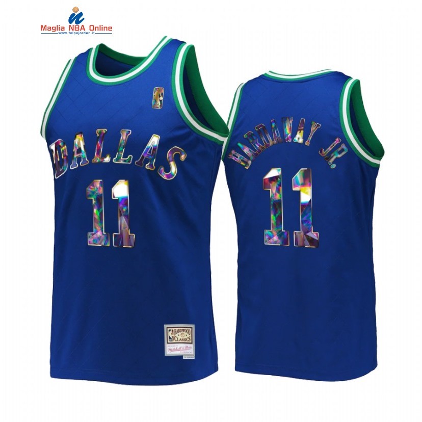 Maglia NBA Dallas Mavericks #11 Tim Hardaway Jr. 75th Anniversario Blu Hardwood Classics Acquista