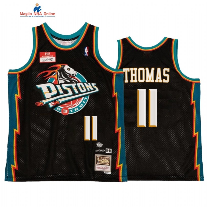 Maglia NBA Detroit Pistons #11 Isiah Thomas X BR Remix Nero Hardwood Classics 20222 23 Acquista
