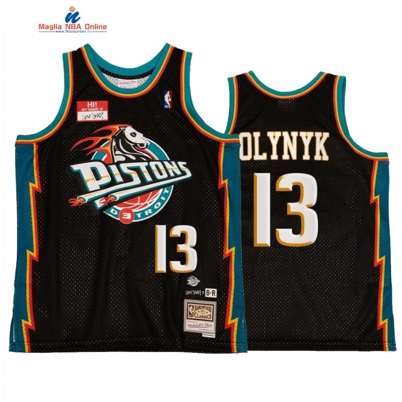 Maglia NBA Detroit Pistons #13 Kelly Olynyk X BR Remix Nero Hardwood Classics 20222 23 Acquista