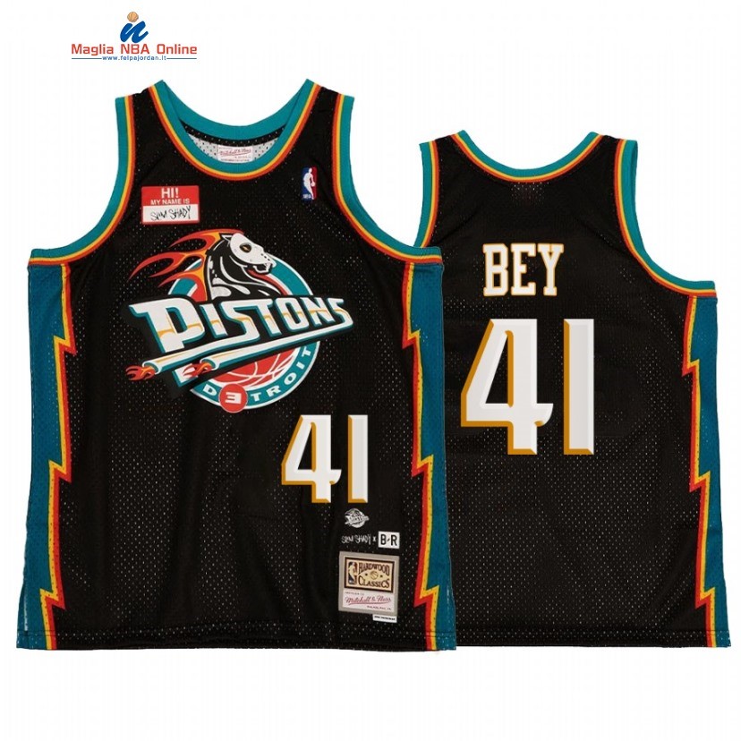 Maglia NBA Detroit Pistons #41 Saddiq Bey X BR Remix Nero Hardwood Classics 20222 23 Acquista