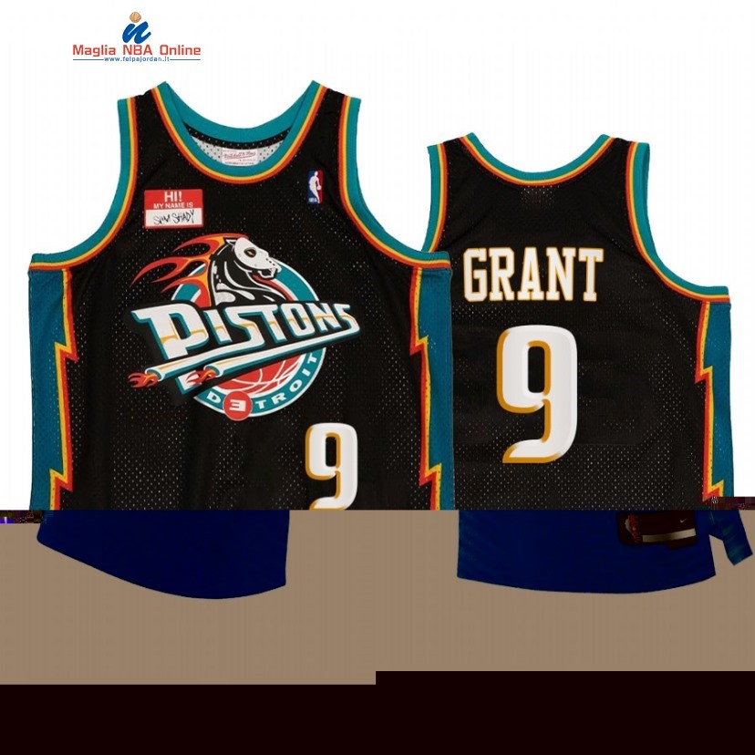 Maglia NBA Detroit Pistons #9 Jerami Grant X BR Remix Nero Hardwood Classics 20222 23 Acquista