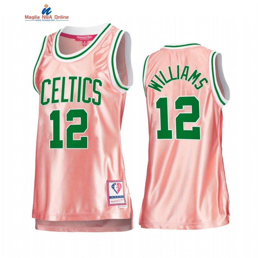 Maglia NBA Donna Boston Celtics #12 Grant Williams 75th Anniversario Rosa Oro 2022 Acquista