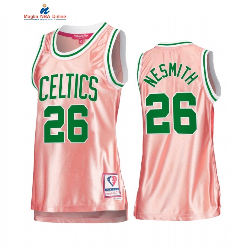 Maglia NBA Donna Boston Celtics #26 Aaron Nesmith 75th Anniversario Rosa Oro 2022 Acquista