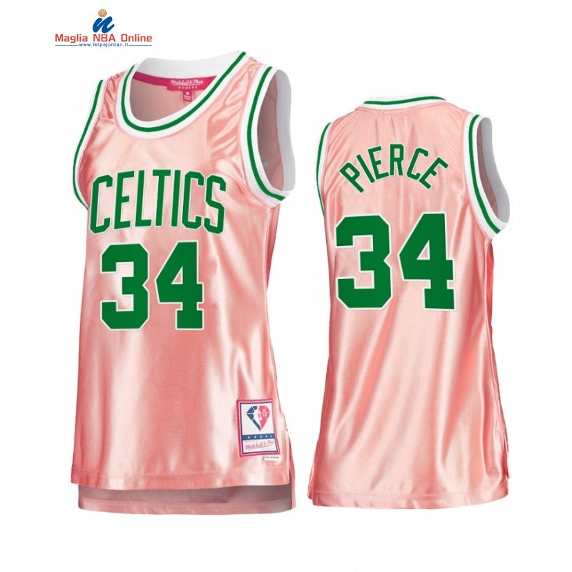 Maglia NBA Donna Boston Celtics #34 Paul Pierce 75th Anniversario Rosa Oro 2022 Acquista