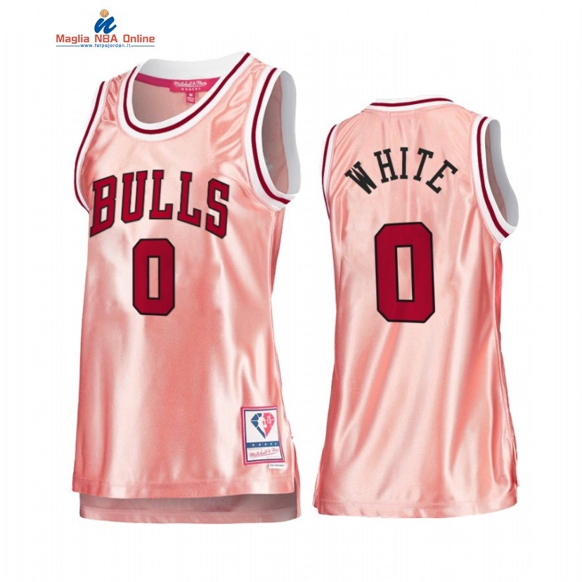 Maglia NBA Donna Chicago Bulls #0 Coby White 75th Anniversario Rosa Oro 2022 Acquista
