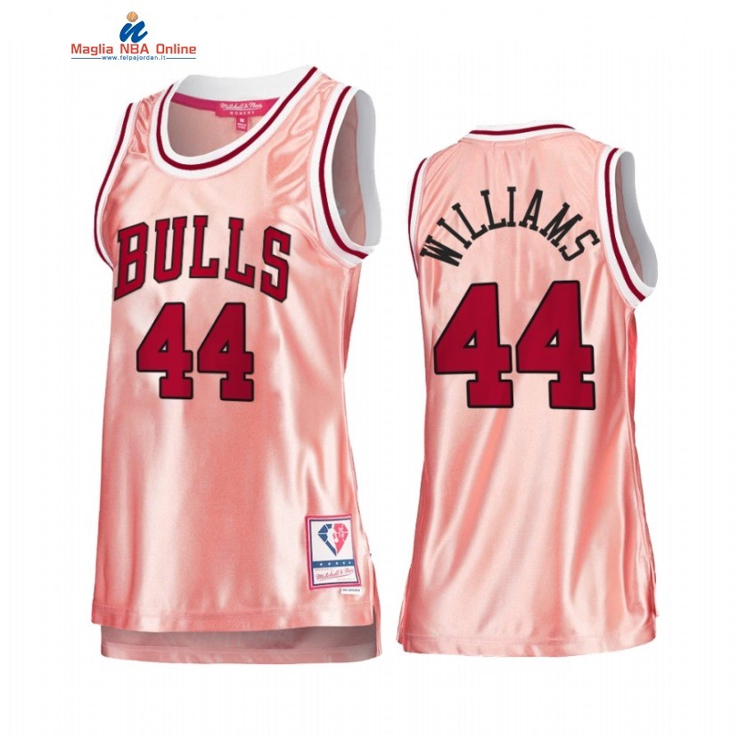 Maglia NBA Donna Chicago Bulls #44 Patrick Williams 75th Anniversario Rosa Oro 2022 Acquista